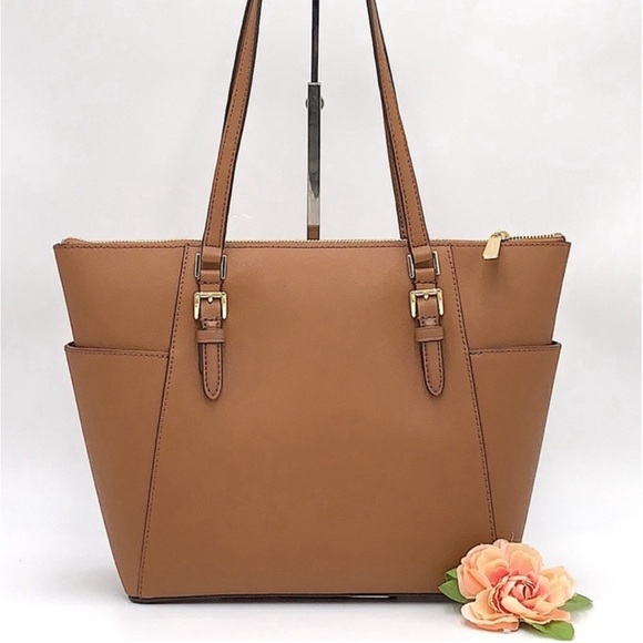 MICHAEL KORS CHARLOTTE LARGE TOP ZIP TOTE BAG LUGGAGE - Picture 3 of 11